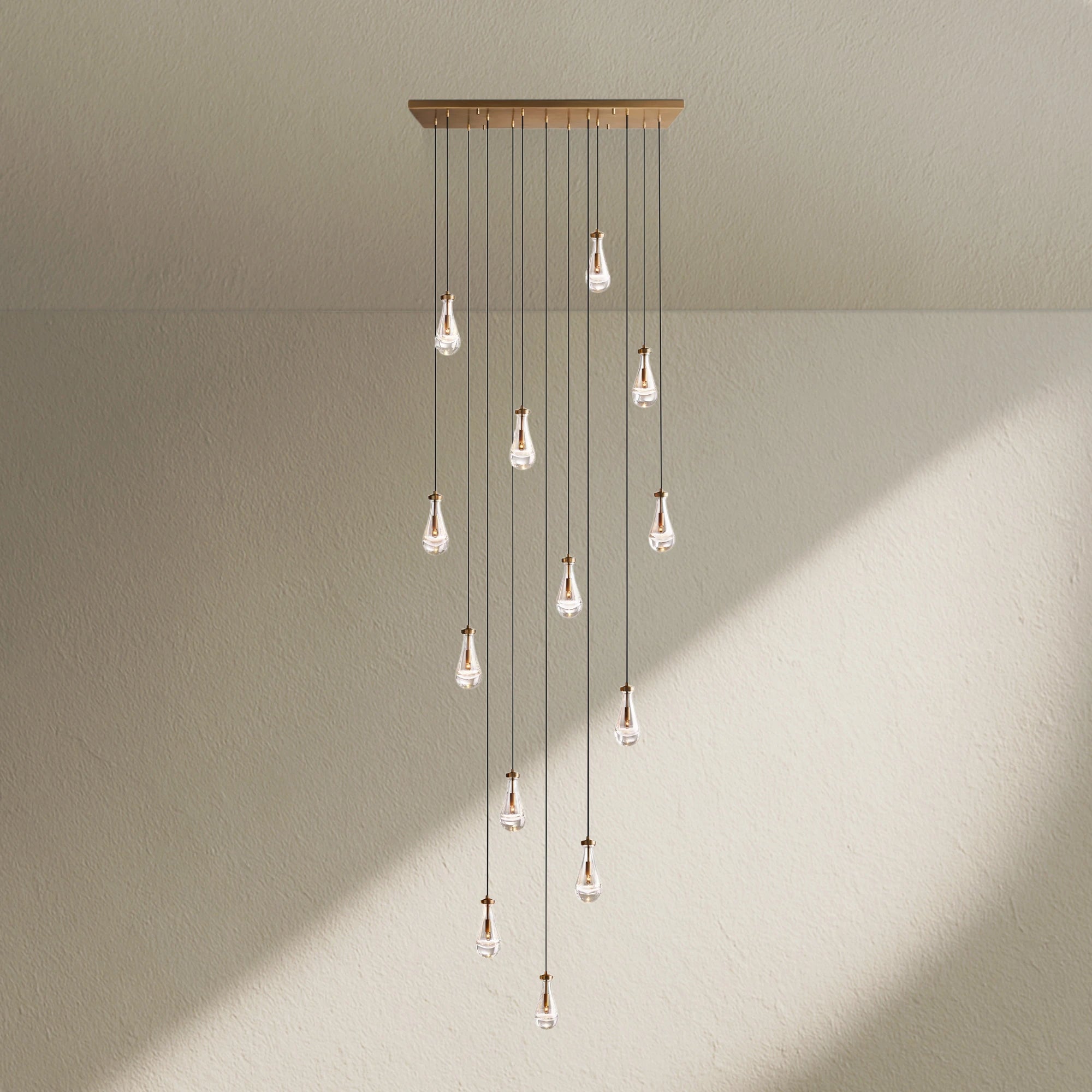 RAFZ Glass Linear Chandelier 54"