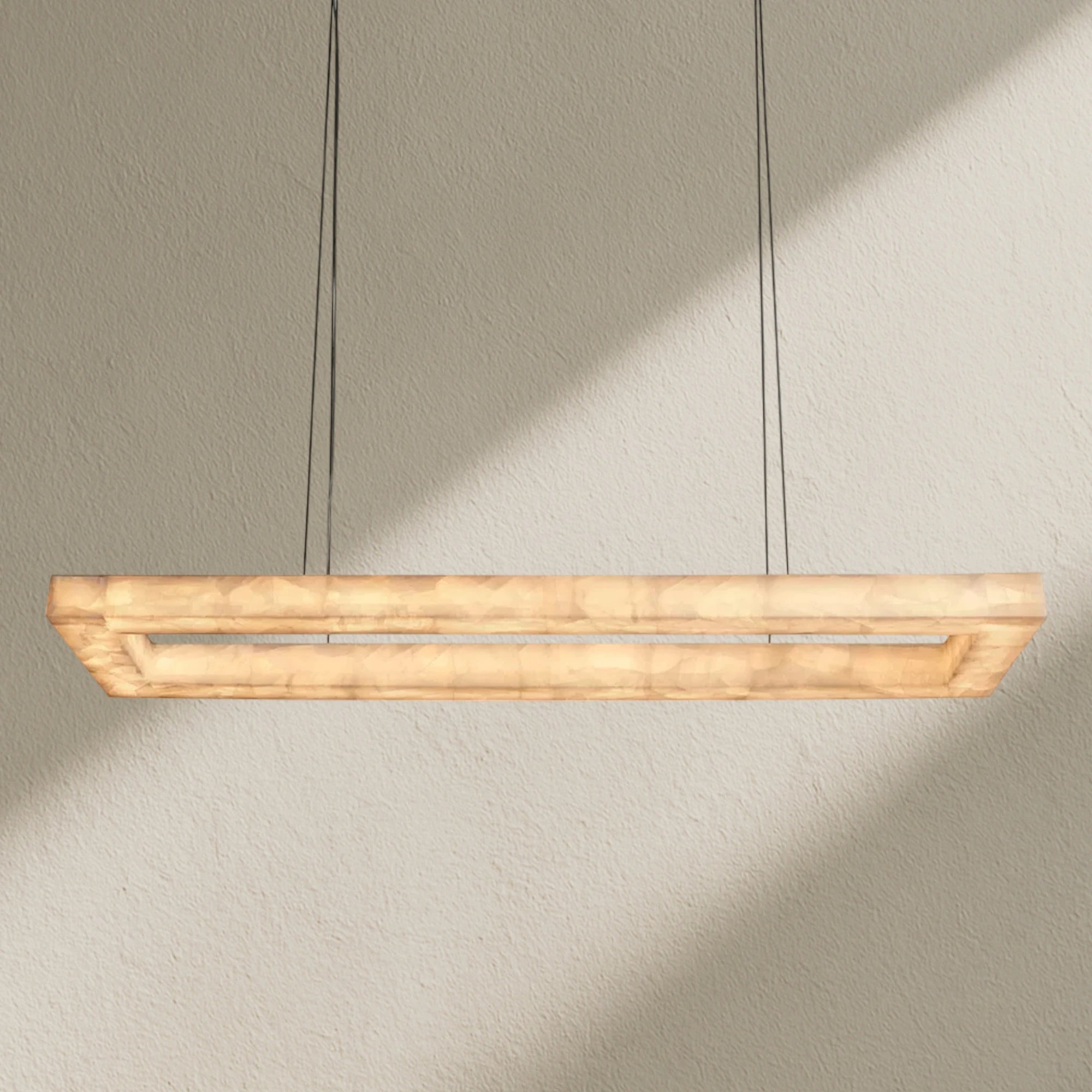 Rivfz Rectangular Calcite Chandelier 54"72"