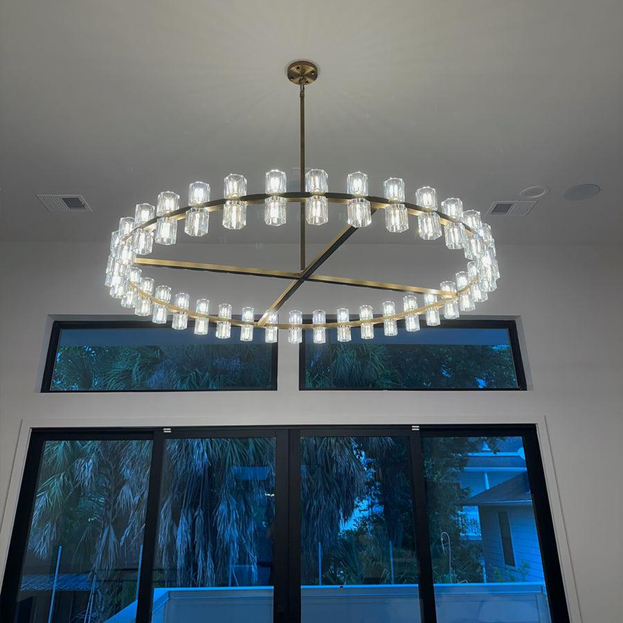 Arcachen Crystal Round Chandelier 60"