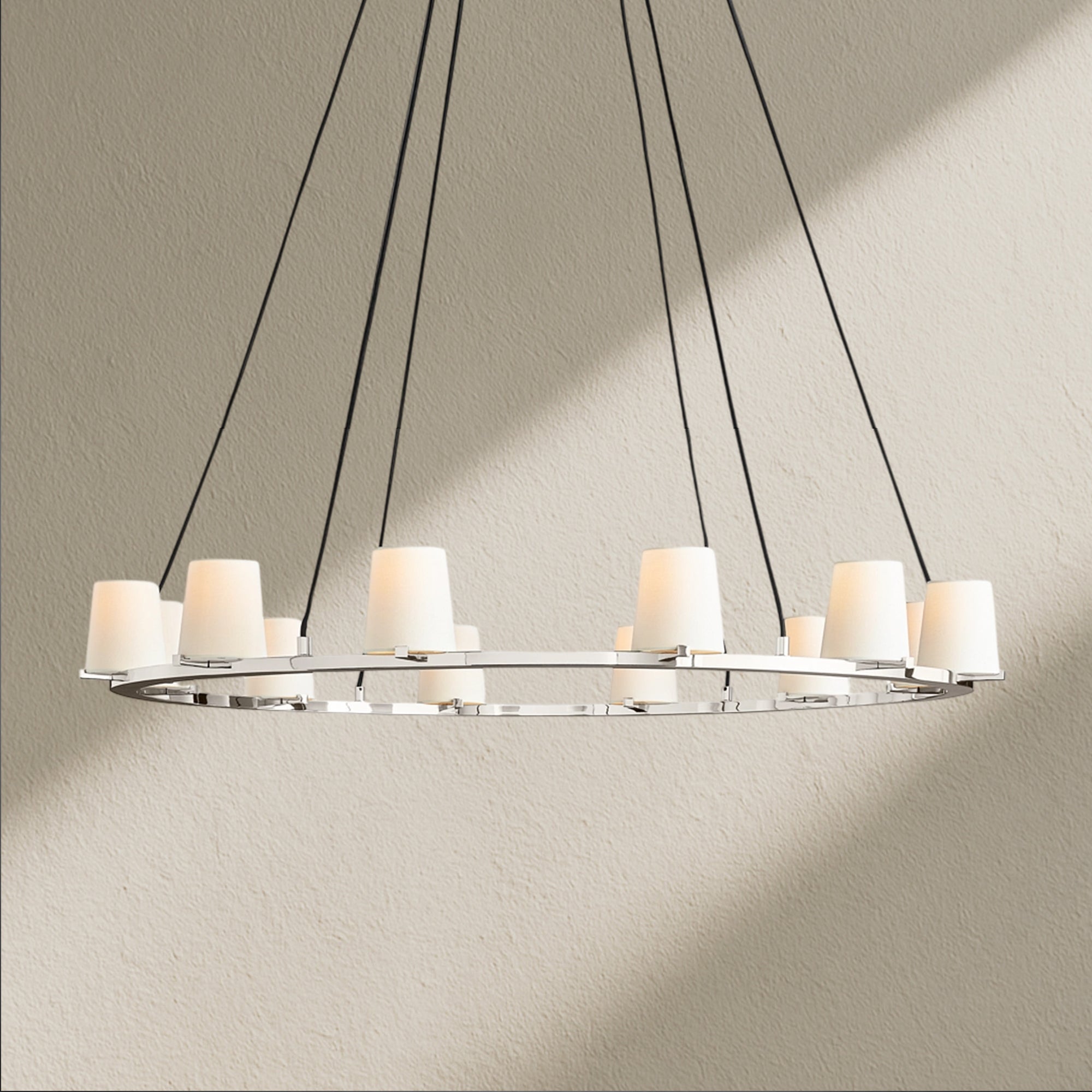 PAFZ Fabric Shade Round Chandelier 36" 48" 60"
