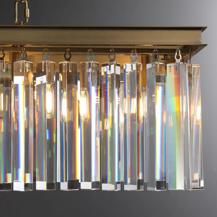 Rhyfz Rectangular Crystal Chandelier 49"