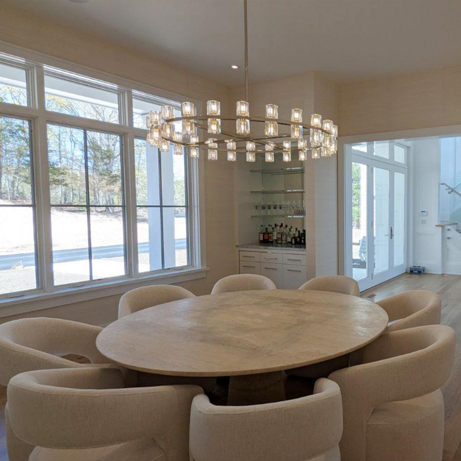 Arcachen Crystal Round Chandelier 48"