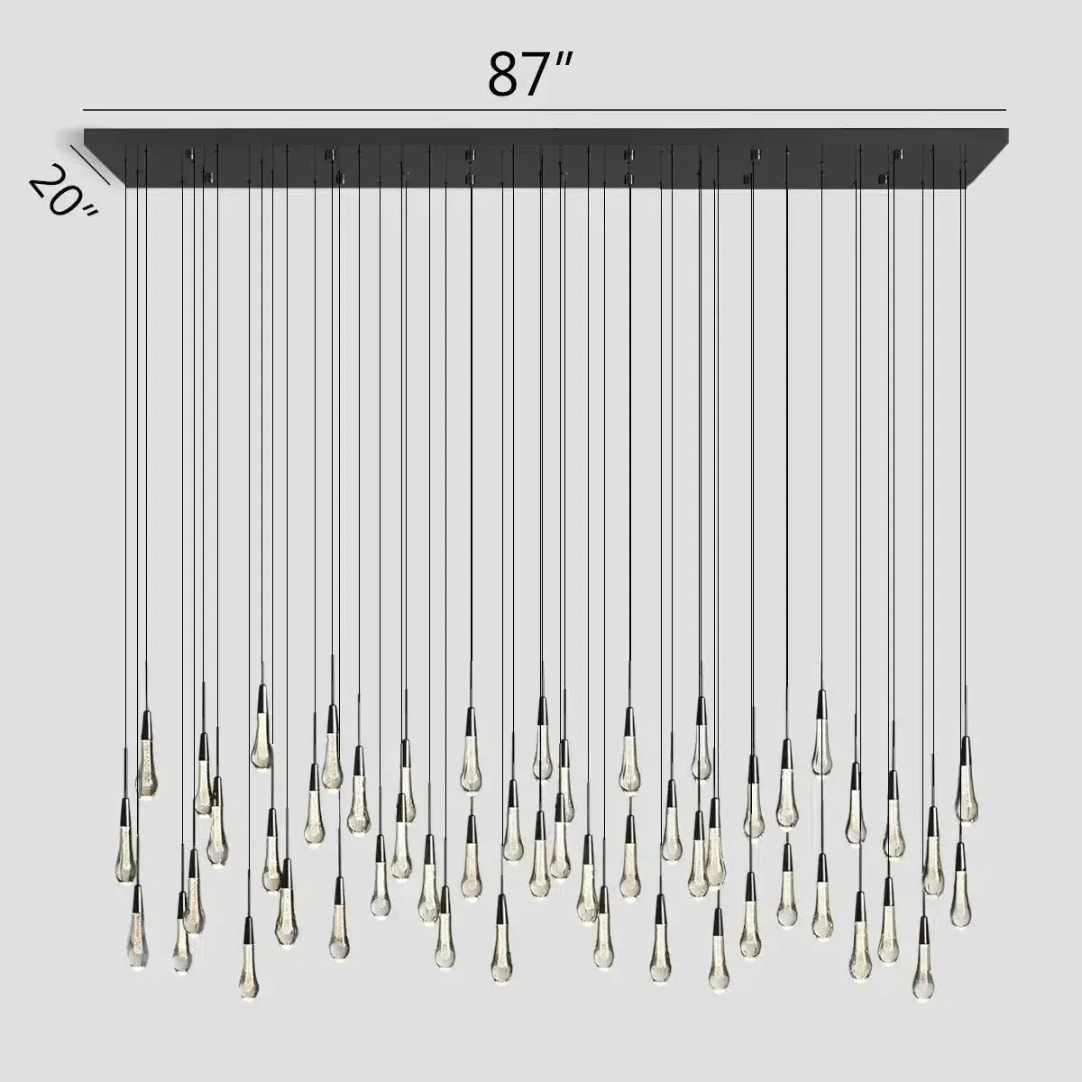 Soltaire Linear Chandelier 37"50"70"87"120"