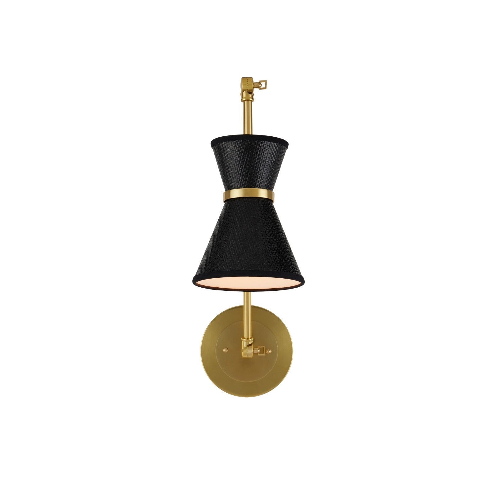black cone shade wall sconce