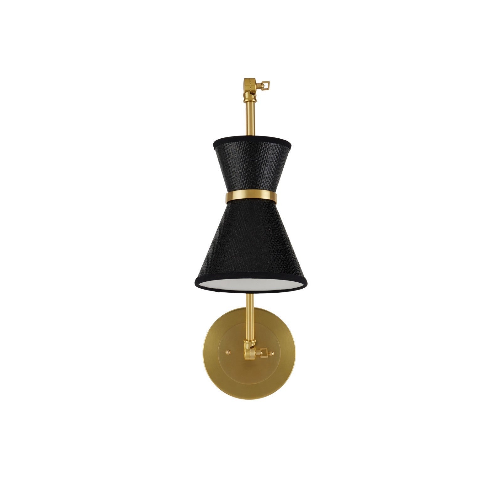 black cone shade wall sconce