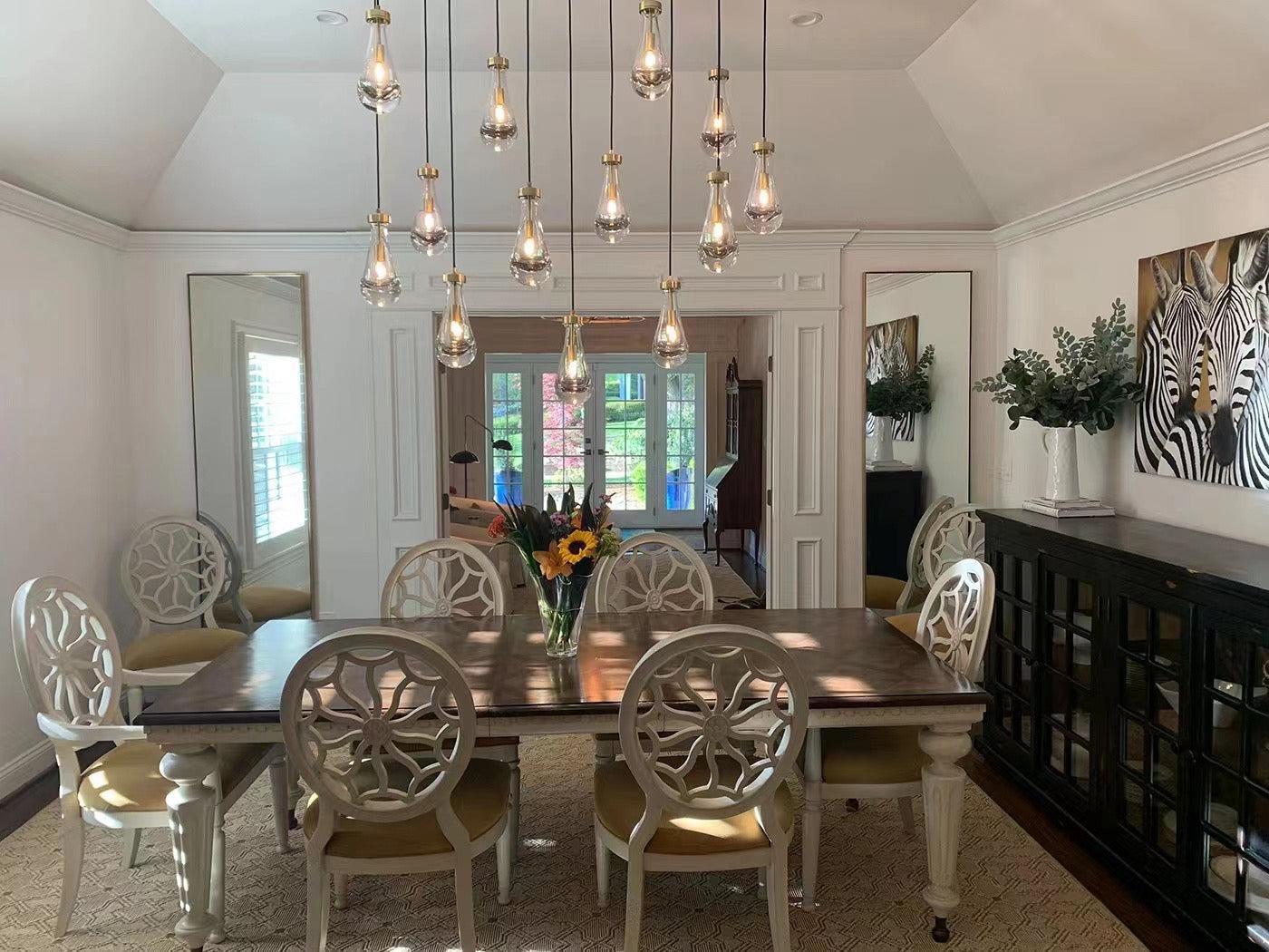 RAFZ Glass Linear Chandelier 54"