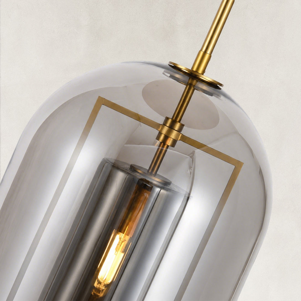 Noelle Round Smoke Crystal Pendant