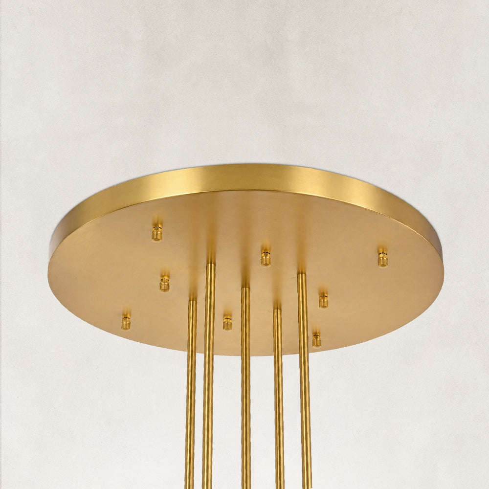 Noelle Large Round Smoke Glass Chandelier
