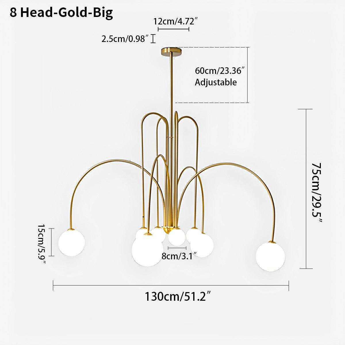 Joyfuzzy Avi Double Layer Glass Chandelier