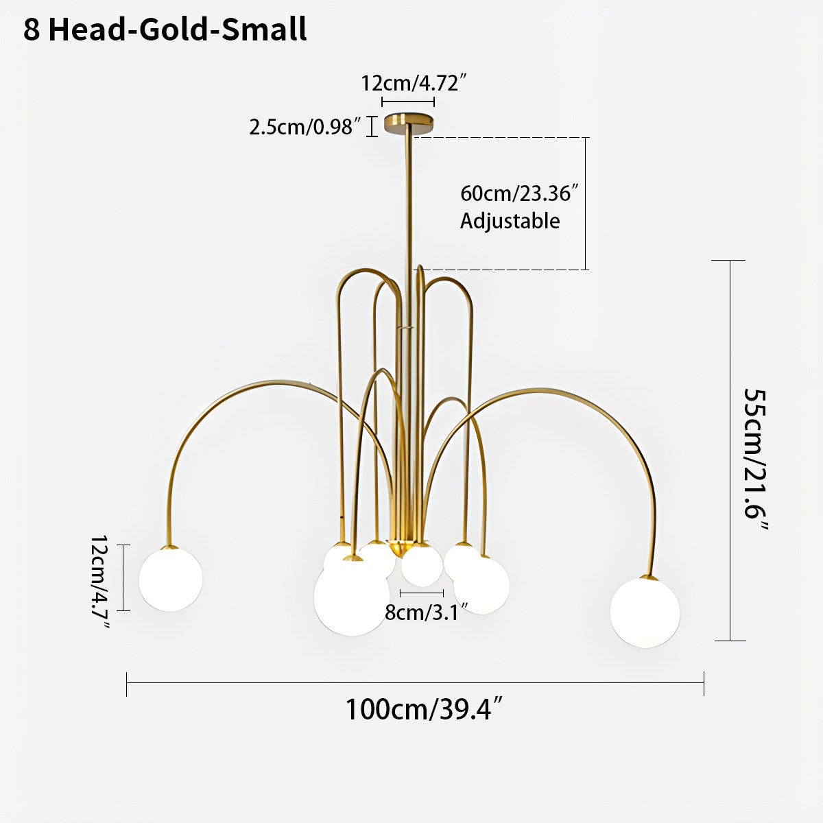 Joyfuzzy Avi Double Layer Glass Chandelier