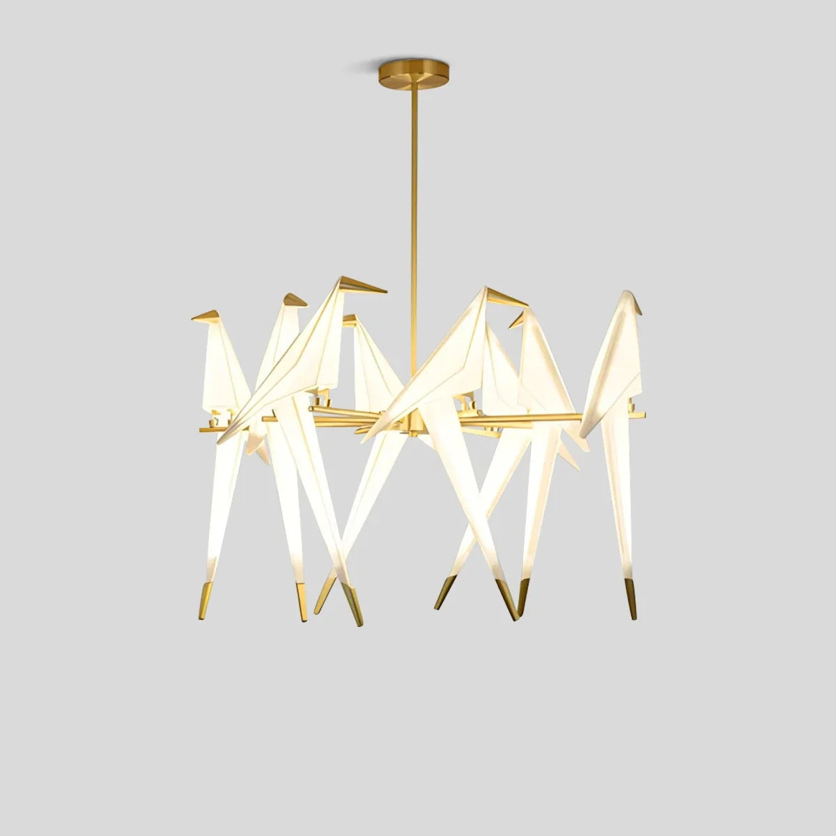 Joyfuzzy Paper Crane Bird Chandelier for Dining Room