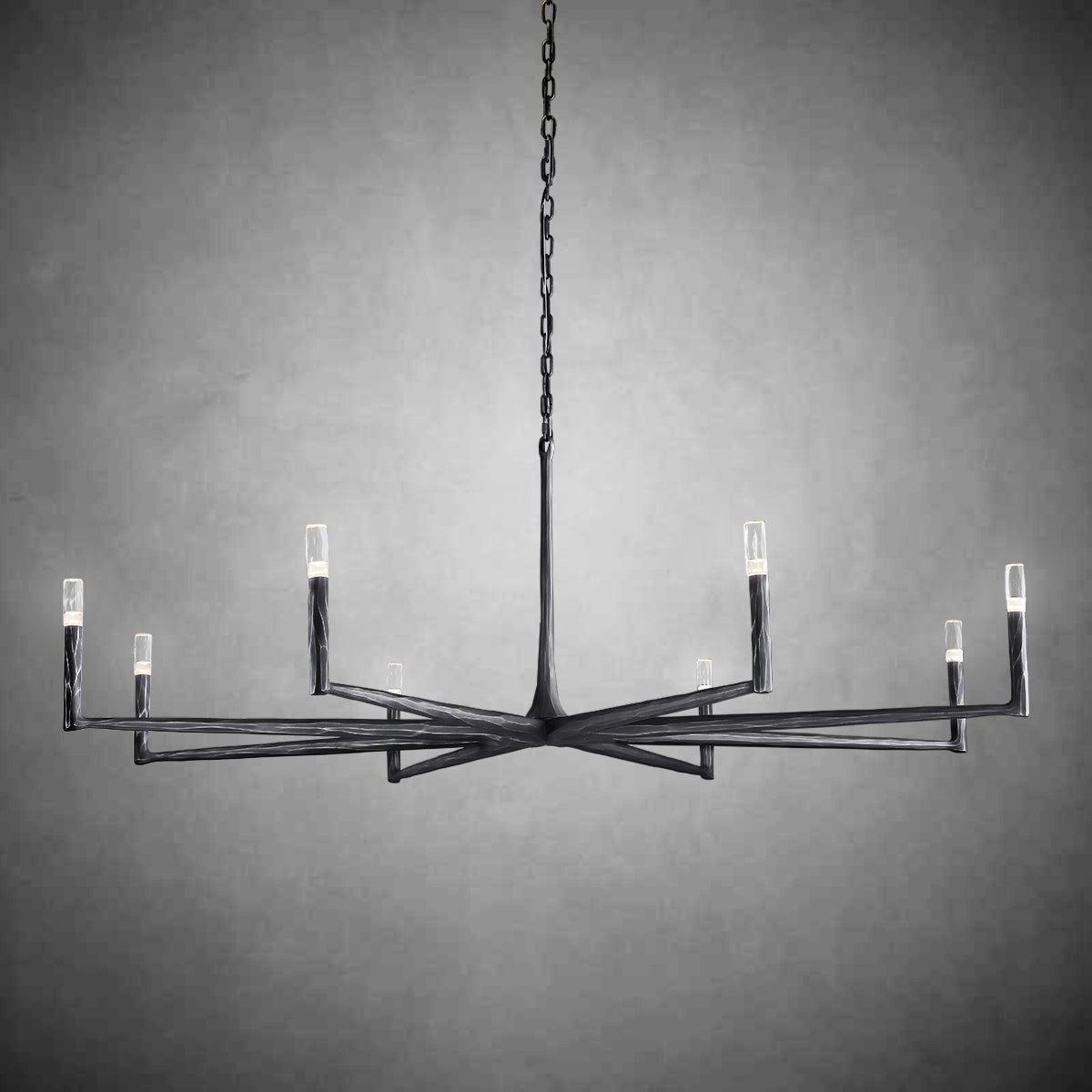 Thaddeas Forged Round Chandelier 36" 48” 60” 72”