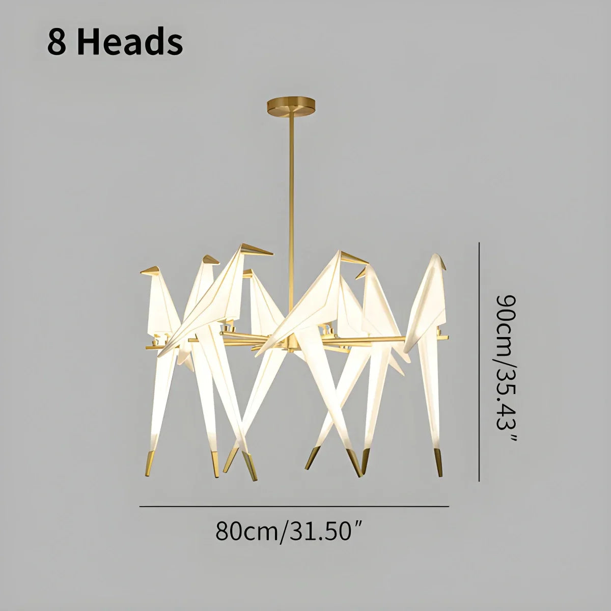 Joyfuzzy Paper Crane Bird Chandelier for Dining Room