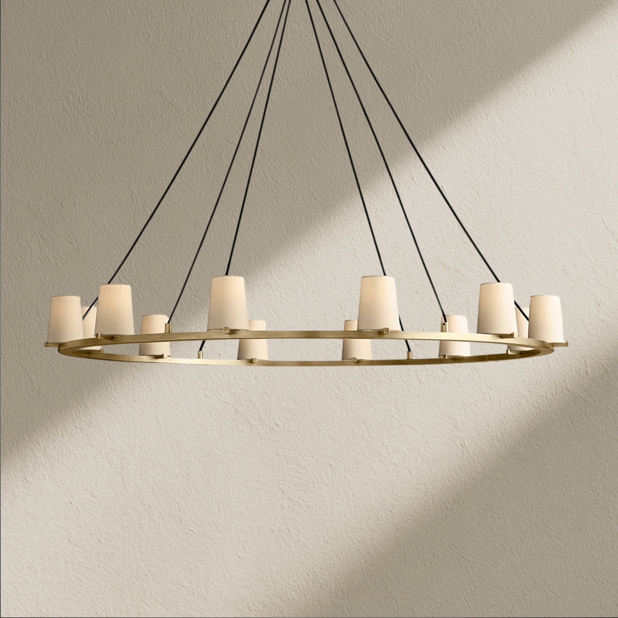 PAFZ Fabric Shade Round Chandelier 36" 48" 60"