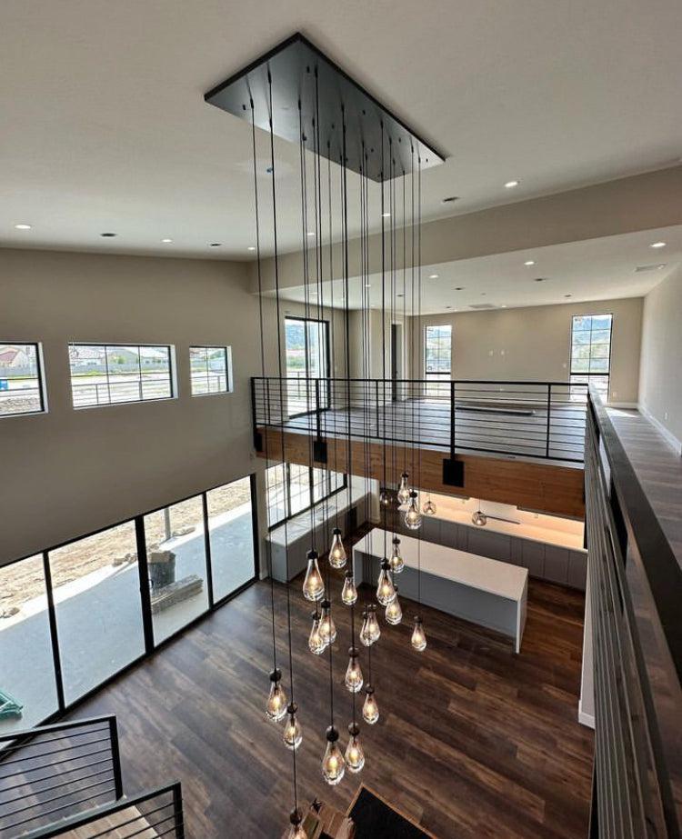 RAFZ Glass Linear Chandelier 54"