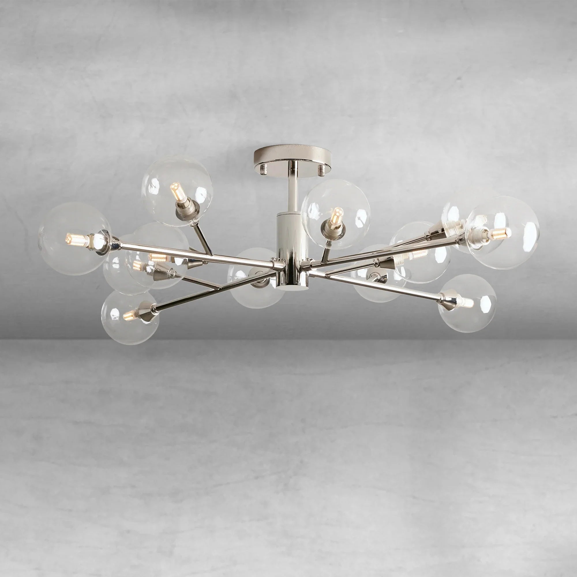 Apollo Moder Glass Ball Flushmount 20''36''47''