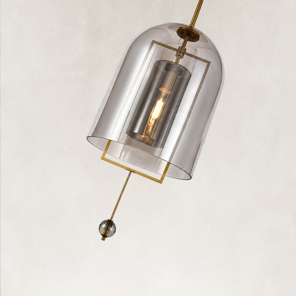 Noelle Round Smoke Crystal Pendant