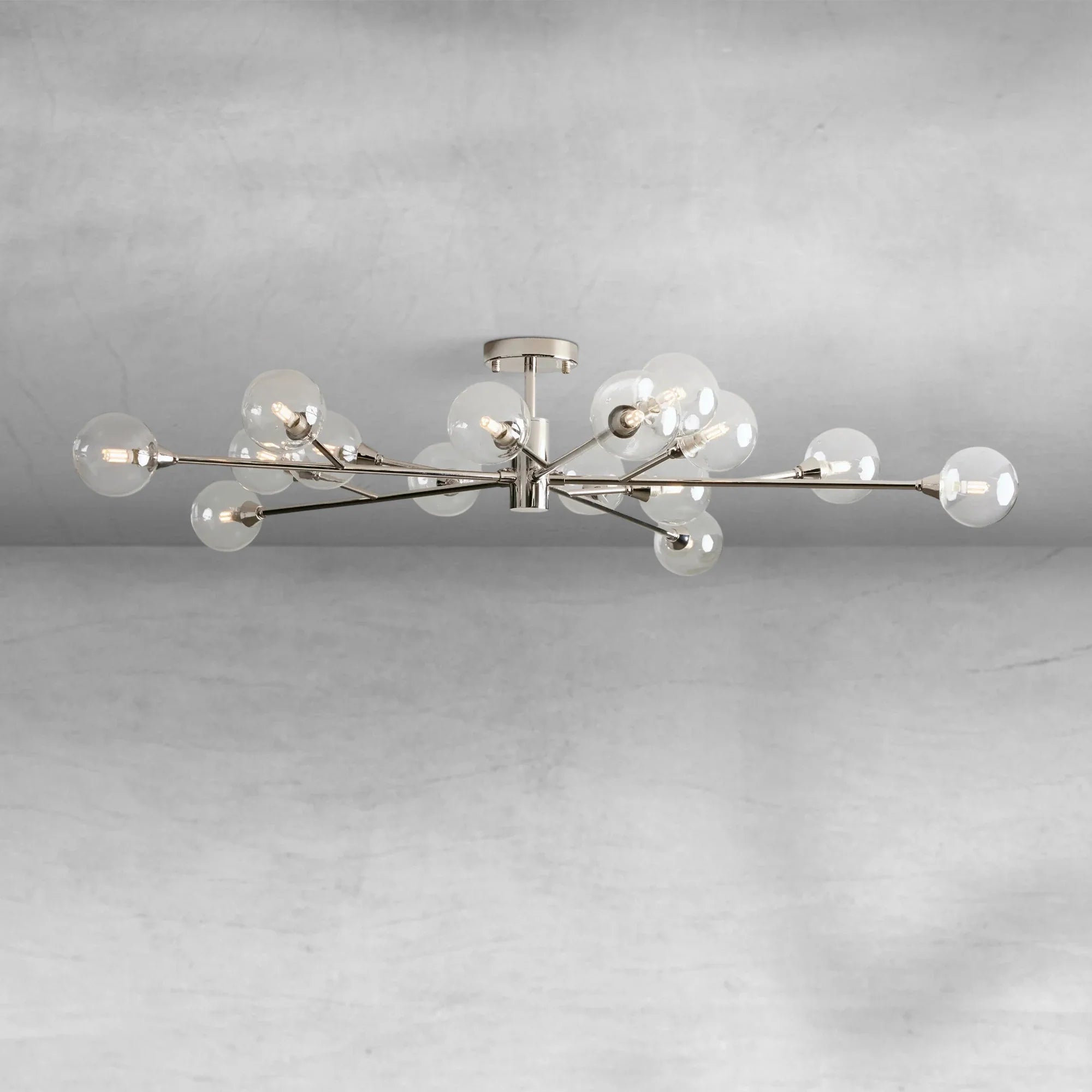 Apollo Moder Glass Ball Flushmount 20''36''47''