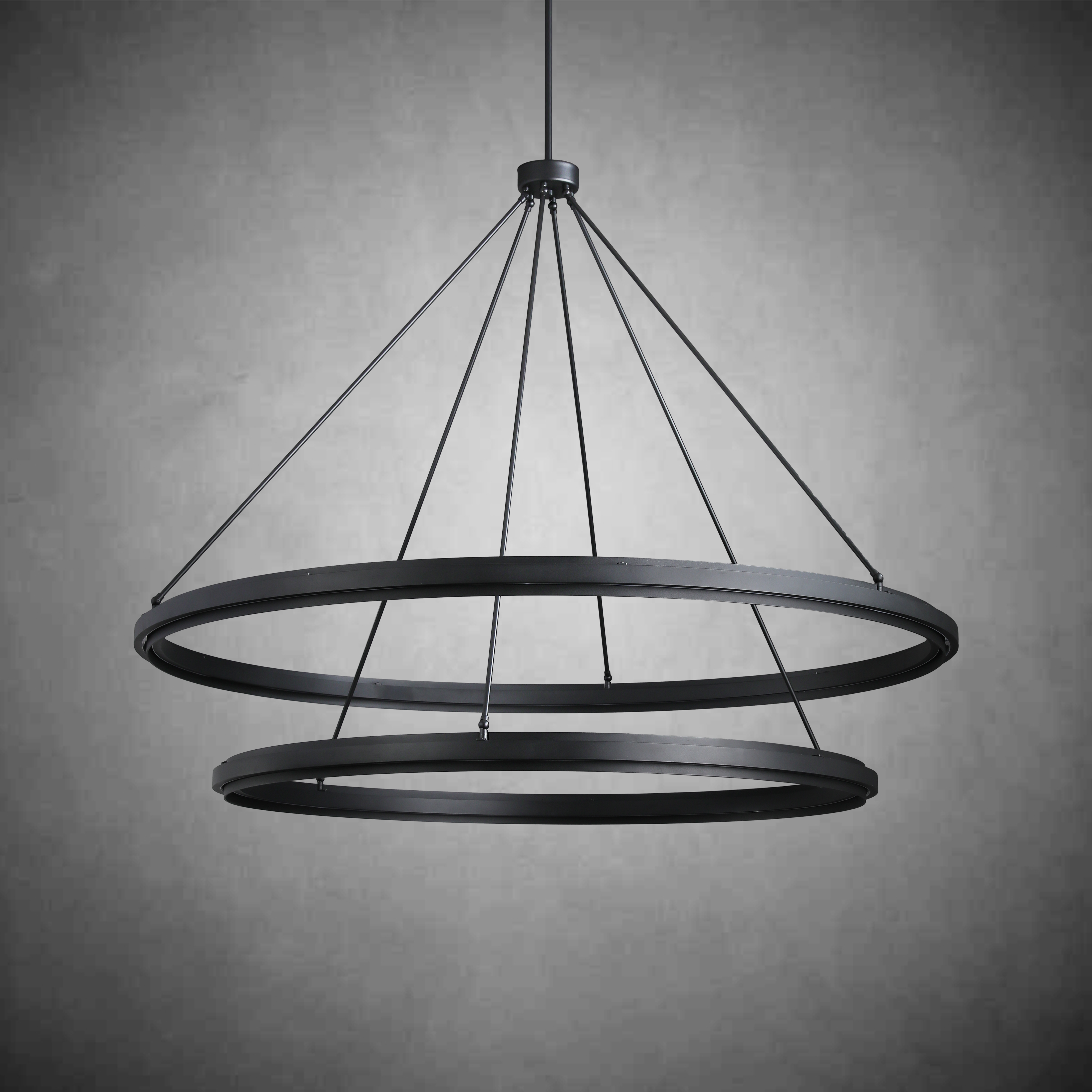 Peral 2-Tier Round Chandelier 60"