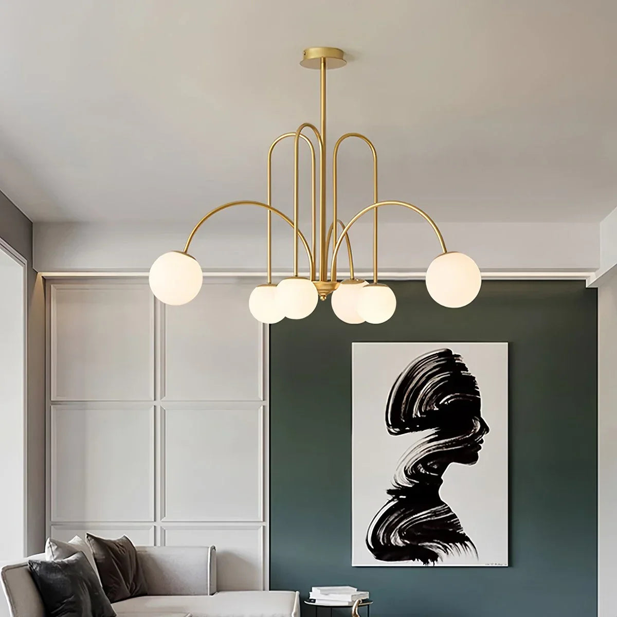 Joyfuzzy Avi Double Layer Glass Chandelier