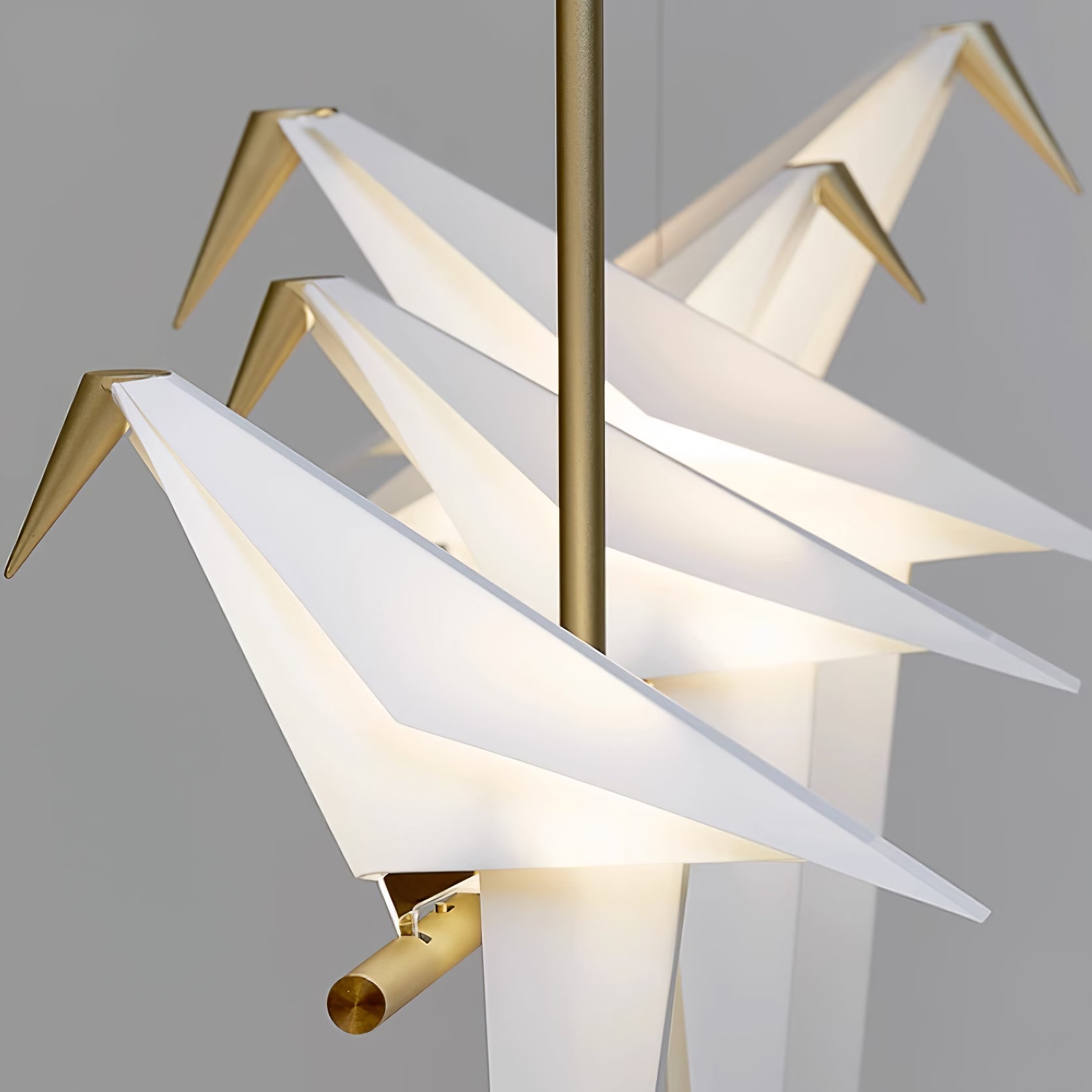 Joyfuzzy Paper Crane Bird Chandelier for Dining Room