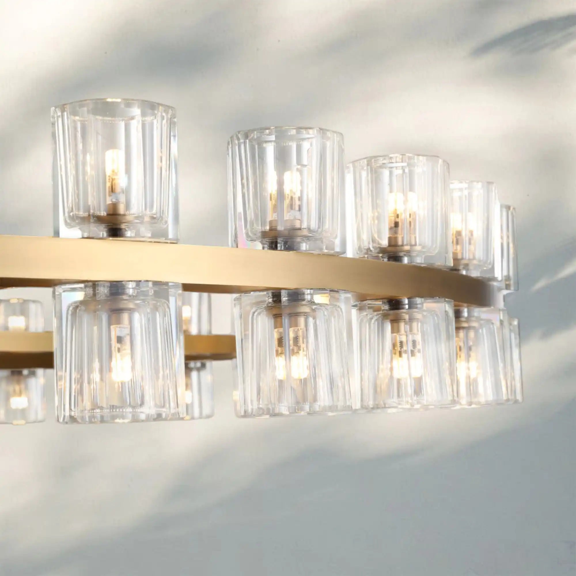 Reger Crystal 2-Tier Round Chandelier 60" for Living Room