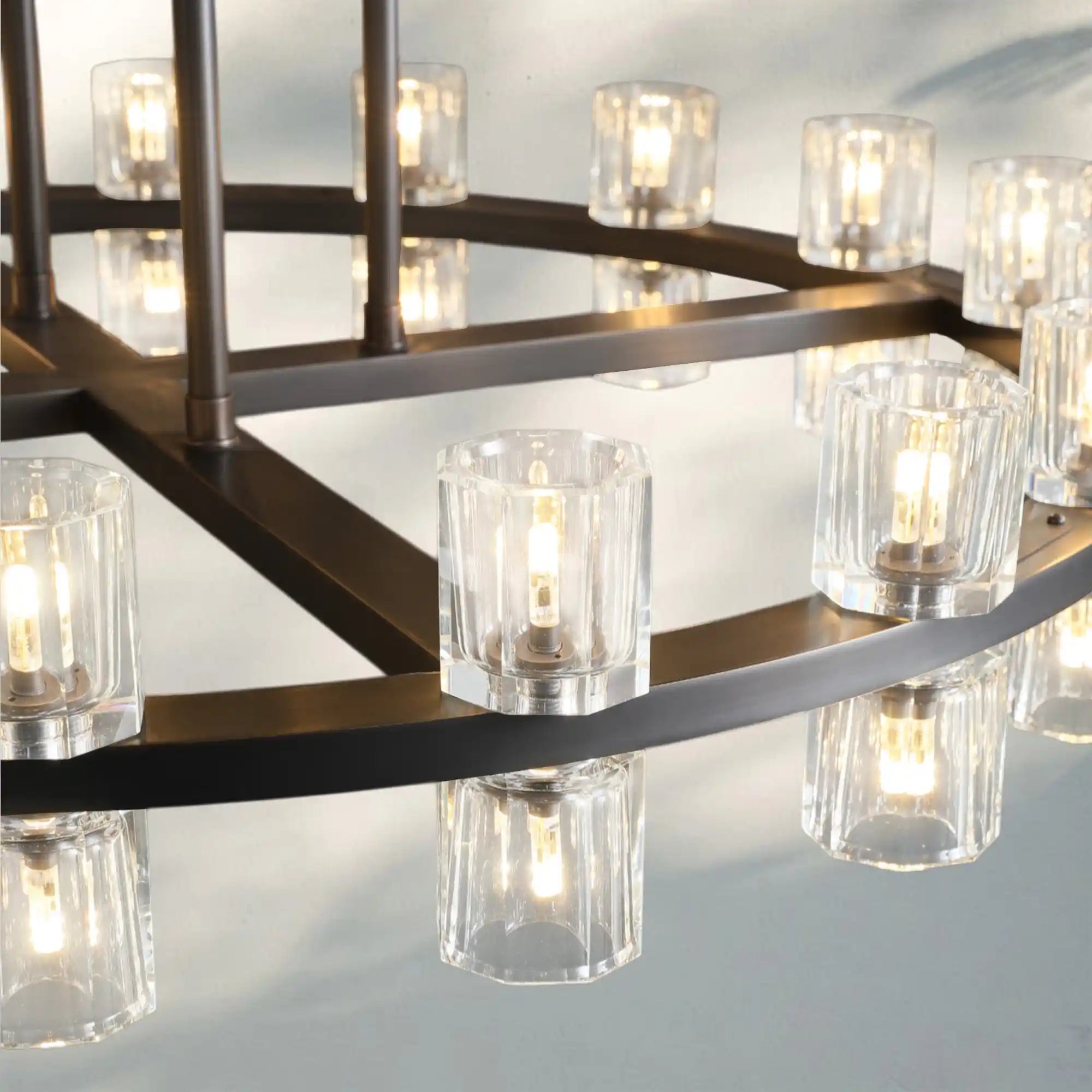Reger Crystal 2-Tier Round Chandelier 60" for Living Room