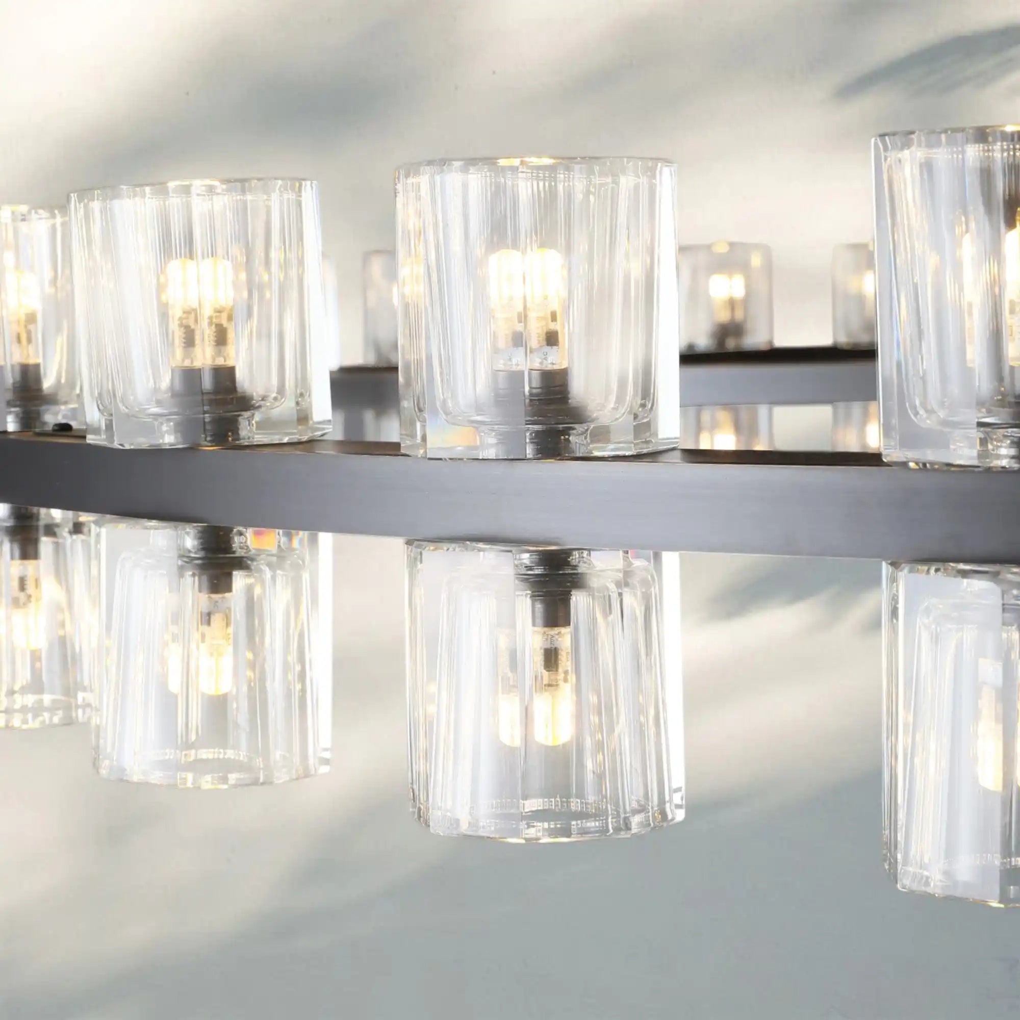 Reger Crystal 2-Tier Round Chandelier 60" for Living Room