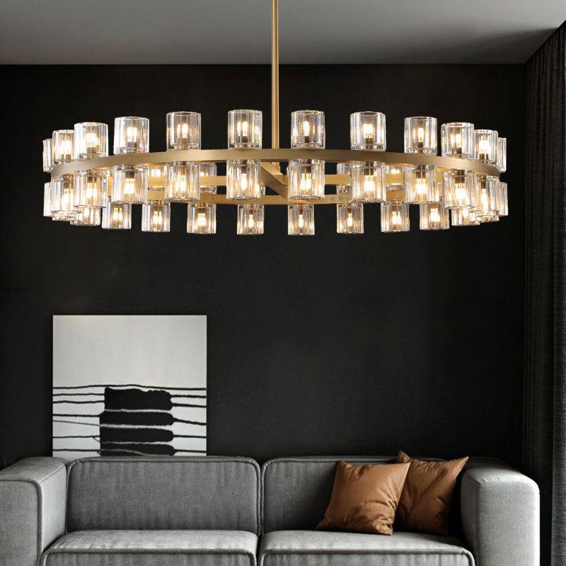 Arcachen Crystal Round Chandelier 48"