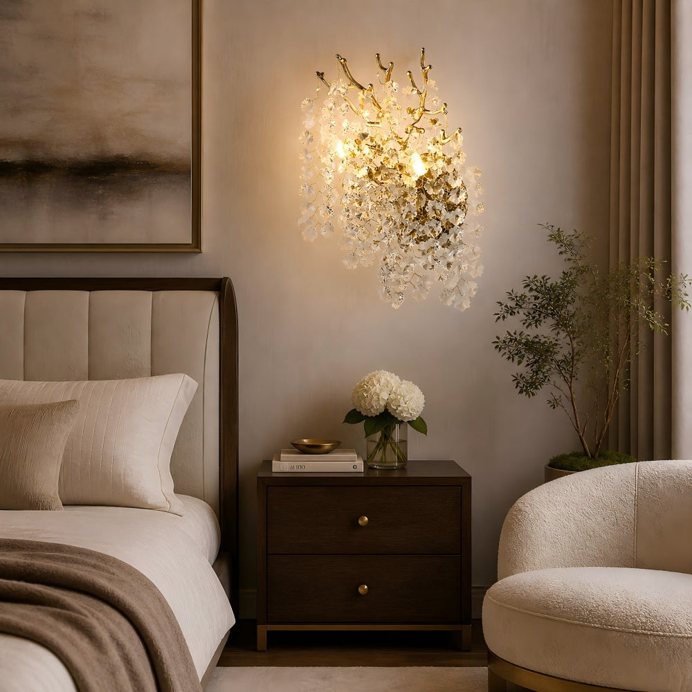 Aurelia Branches Crystal Wall Sconce 10"W