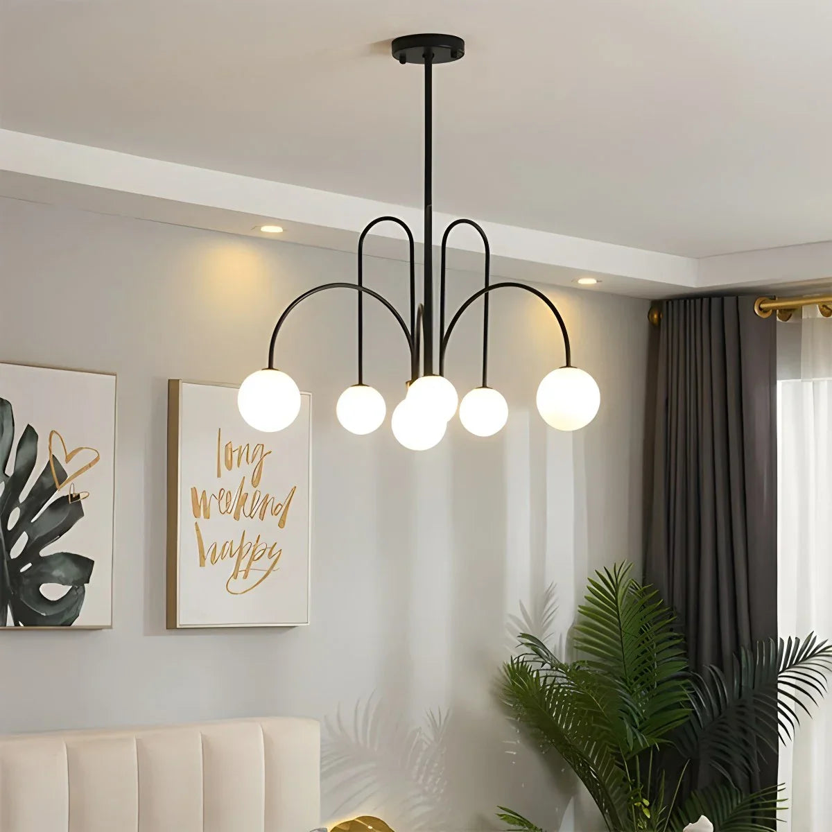 Joyfuzzy Avi Double Layer Glass Chandelier