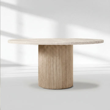 Byron Emperador Round Modern Dining Table