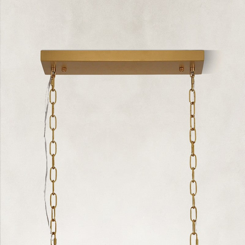 Cala Alabaster Rectangular Chandelier 40"