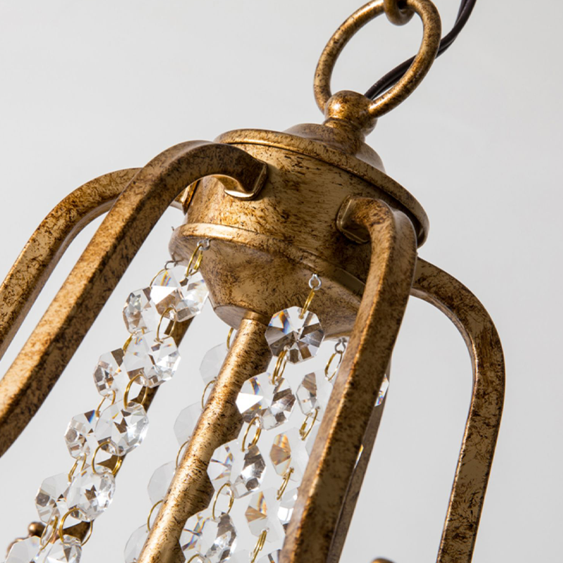 Caspian Vintage Candle Art Brass Chandelier For Living Room-Joyfuzzy