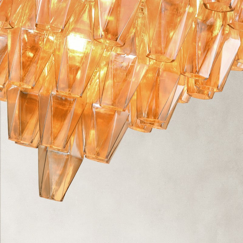 Celasty Drop Round Crystal Glass Chandelier 36"D