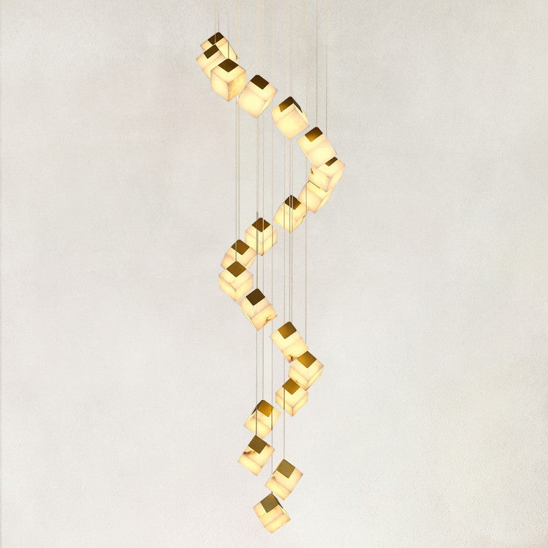 Cielo Alabaster Descent Chandelier 24"D