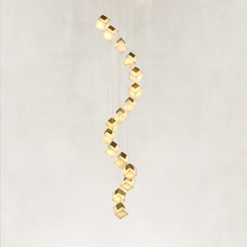 Cielo Alabaster Descent Chandelier 20"D