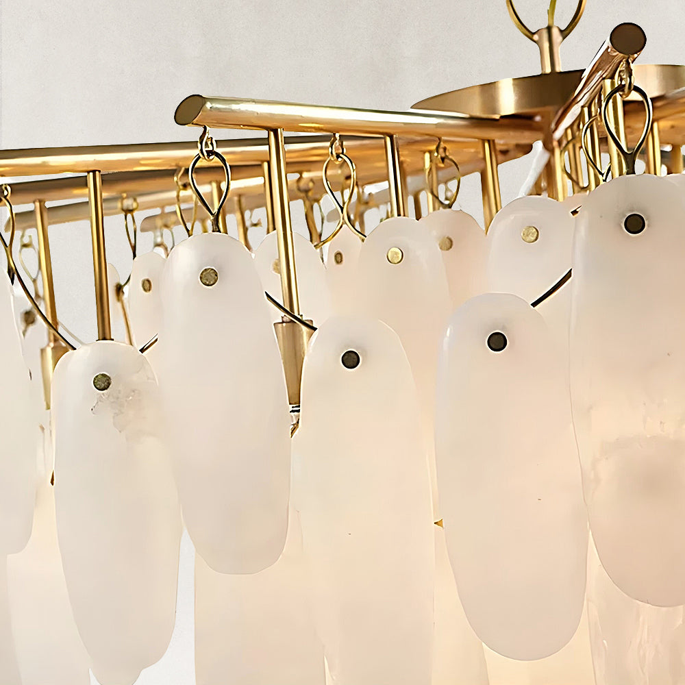 Coisini Ethereal Alabaster Semi-Flush Chandelier 18"D
