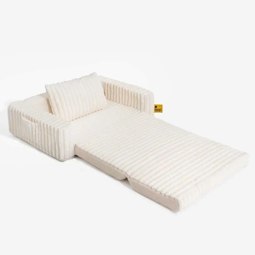 Creamy Fluffy Orthopedic Human-Dog Bolster Bed - Expandable Comfort