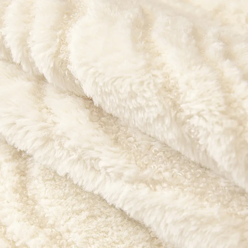 Creamy Plush Water Wave Non-slip Couch Cover