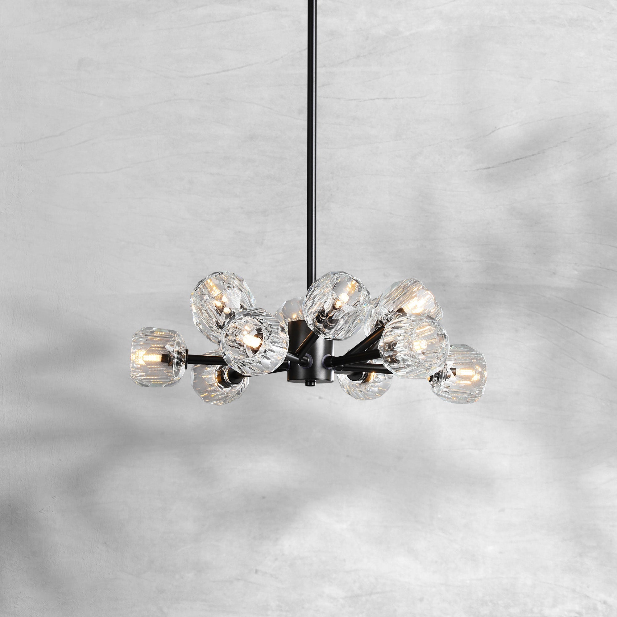 Billfz De Crystal Glass Round Chandelier 24"36"48"60"72"