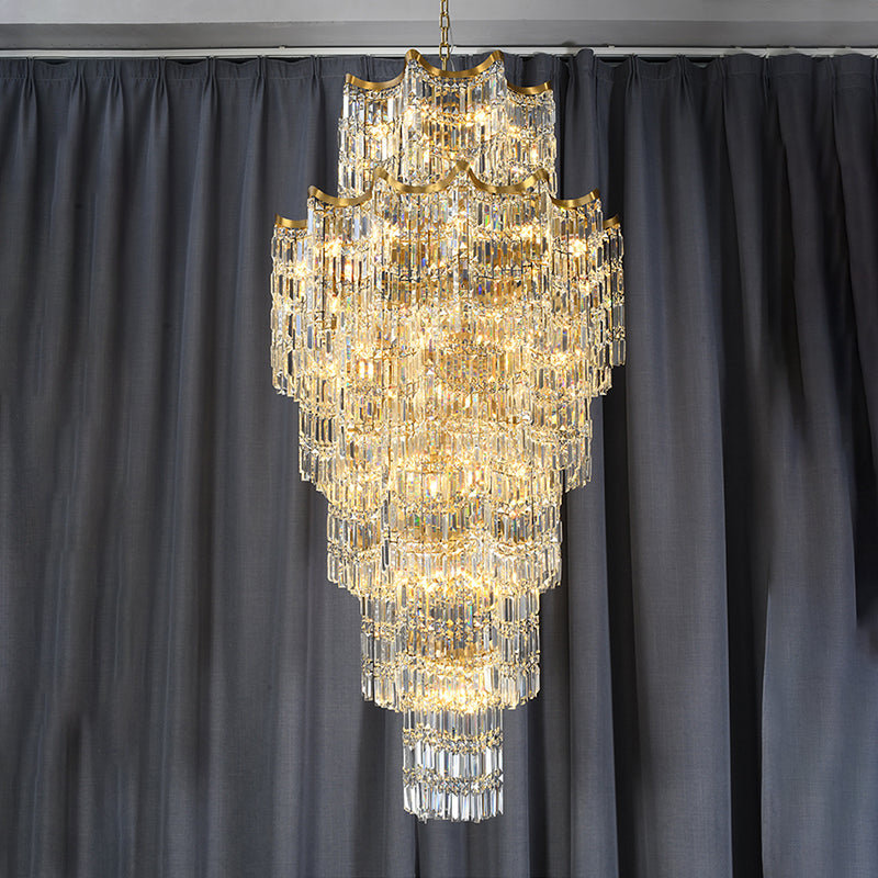 Elegant Crystal Chandelier for Duplex Villas-Joyfuzzy
