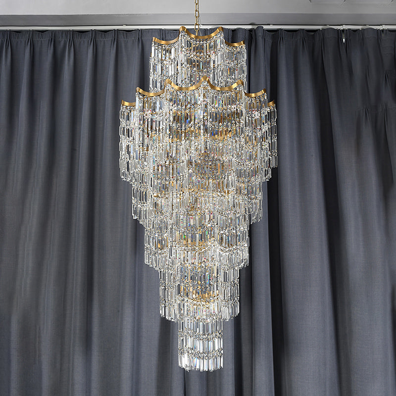Elegant Crystal Chandelier for Duplex Villas-Joyfuzzy