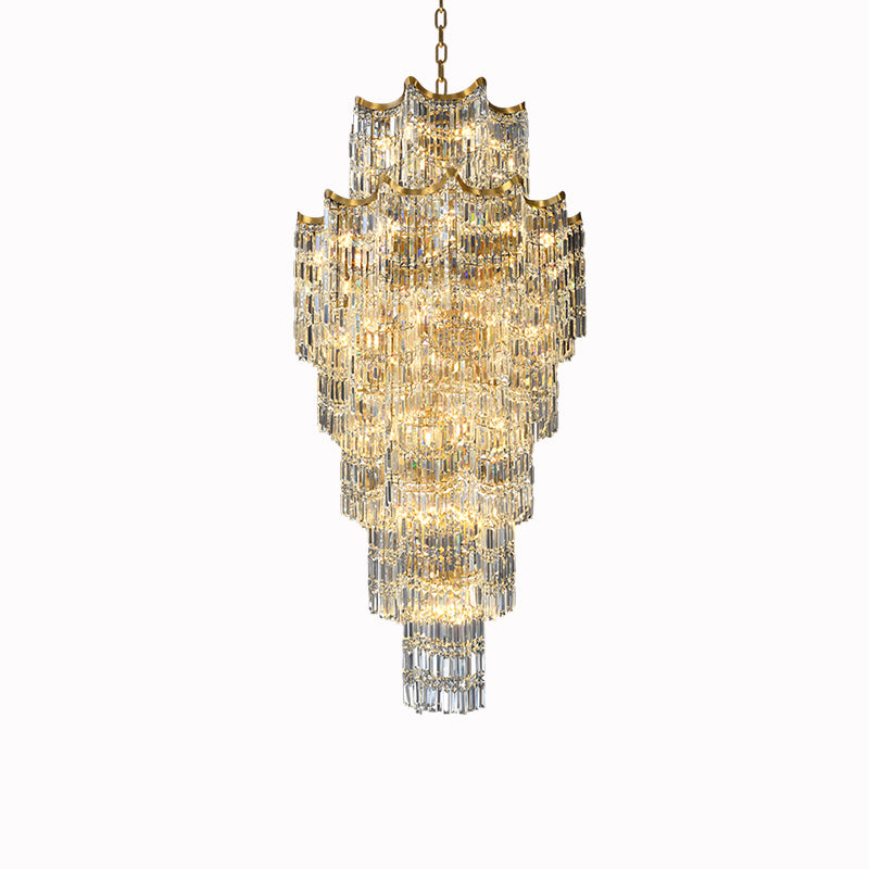 Elegant Crystal Chandelier for Duplex Villas-Joyfuzzy