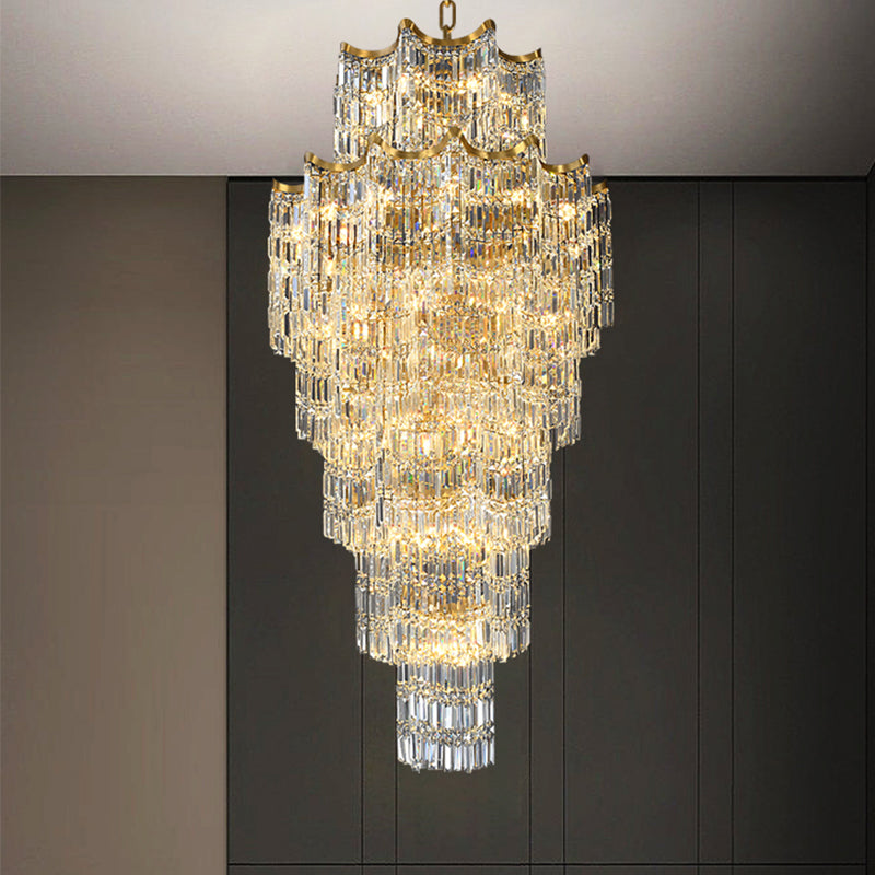 Elegant Crystal Chandelier for Duplex Villas-Joyfuzzy