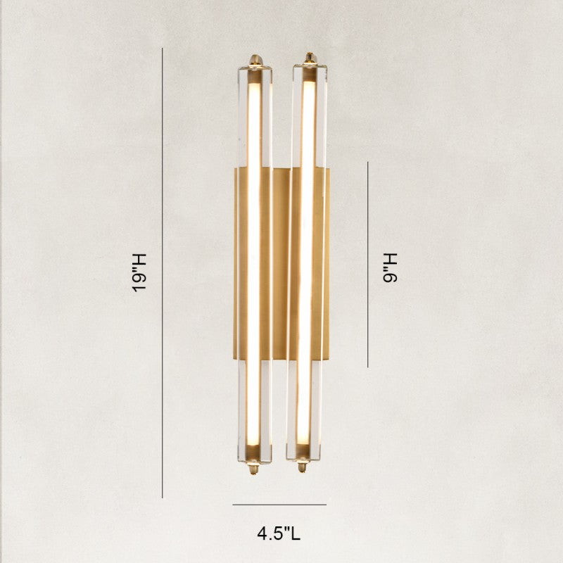 Elen Crystal Double Wall Sconce 19"H