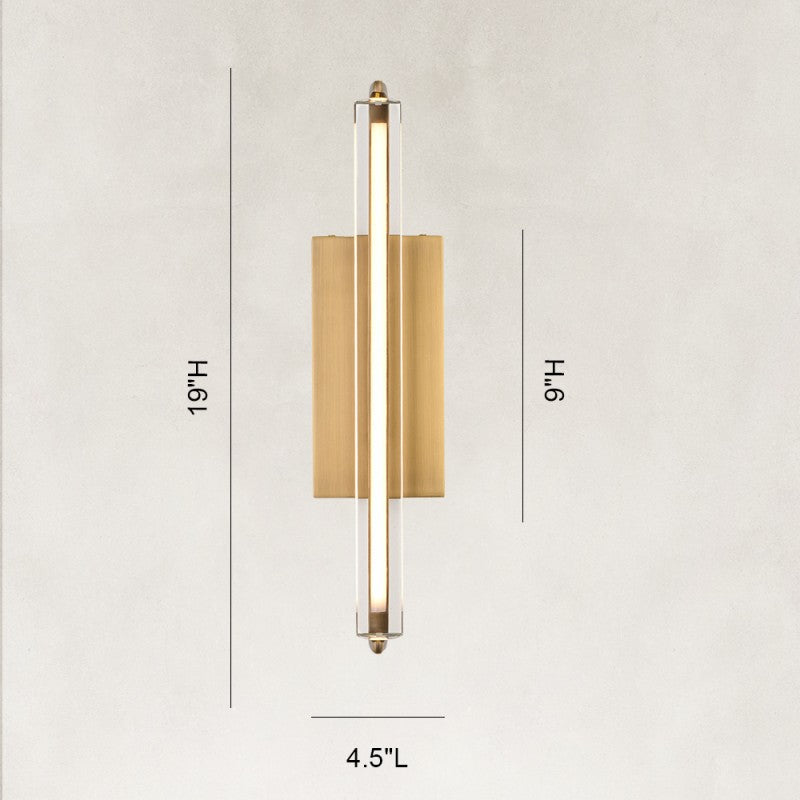 Elen Crystal Single Wall Sconce 19"H