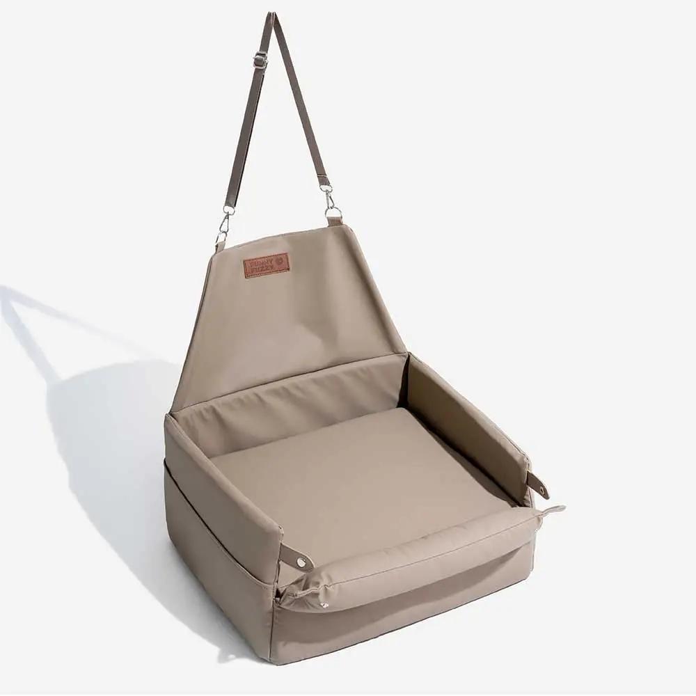 Elevated Faux Leather Deluxe Dog Car Seat Booster Bed - Urban Voyager