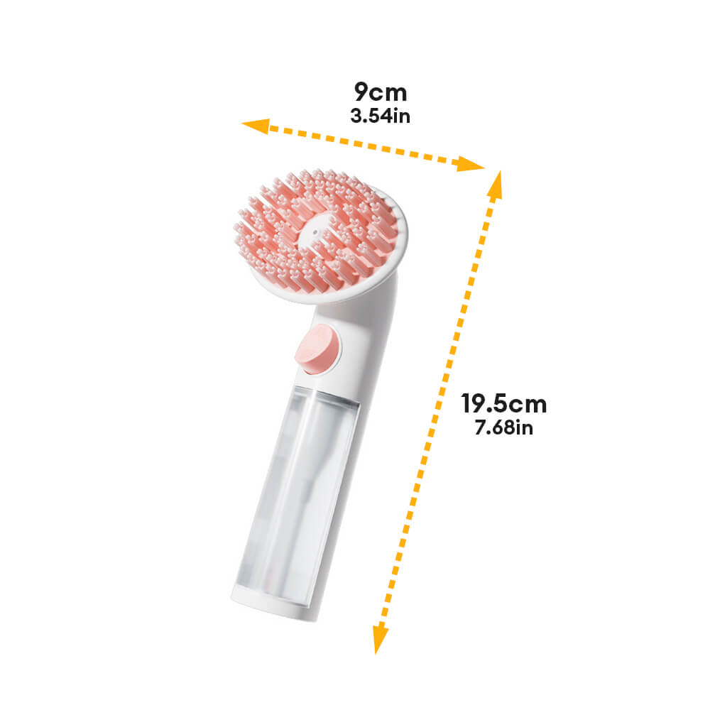 2 In 1 Shampoo Dispenser & Massage Frother Dog Bath Brush