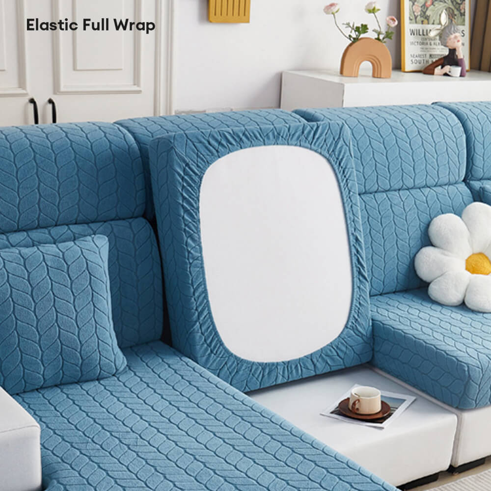 Wheat Leaf Texture All-Season Universal Elastic Full Protection Magic Couch Cover